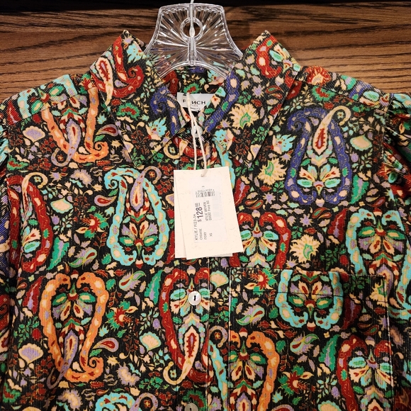 FRNCH Paris Kylie Woven Shirt in Foxy Paisley Print XS NEW - Picture 12 of 12